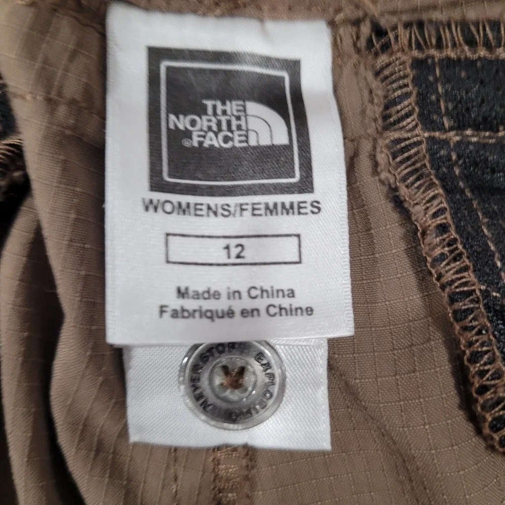 The North Face Capri‎ Pants Women's 12 Brown Cargo Hiking Drawstring
